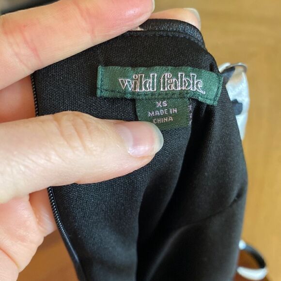 Wild Fable Black and Whit Cow Print Satin Mini Dress Size XS - Picture 5 of 12